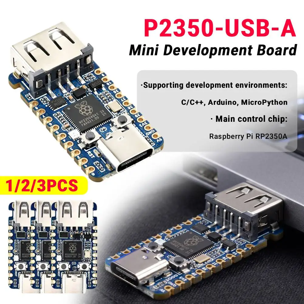 1-3 Pcs P2350-USB-A Dual-core & Dual-Architecture Microcontroller 150MHz Operating Frequency Microcontroller Development Board
