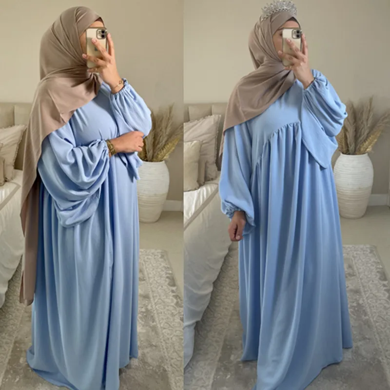 Eid Ramadán mujeres musulmanas Abaya Maxi Vestidos Dubai prenda de oración Kaftan ropa caftán Turquía bata islámica Vestidos musulmanes