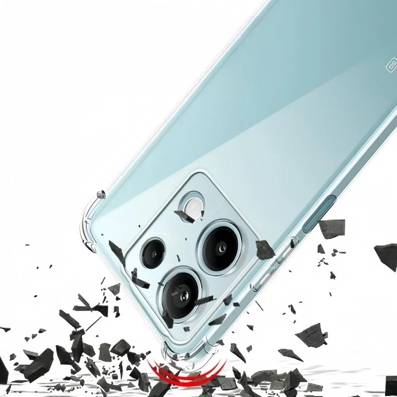 Shockproof Silicone Case For Xiaomi Redmi Note 13 12 12S 12T 11 11T 11S 10 10S Pro Plus Pro+ 4G 5G Clear Soft Ultra Thin Shell