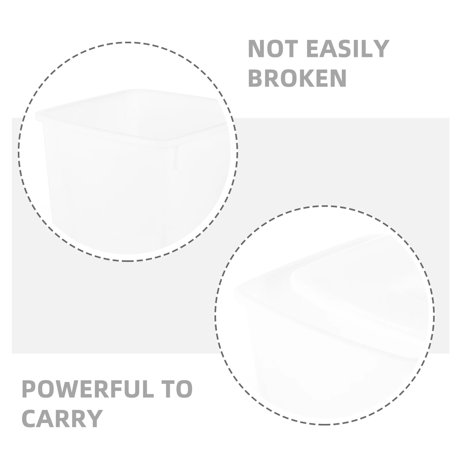 

Thickened White Small Bucket Premium PP Plastic Liquid Holder Resistant to Fall Wear Smooth Interior Safe for Drinking Water