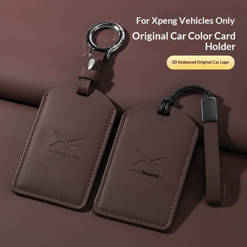 For Xpeng MONA M03,G6,G9,X9,P7,G7,Suede NFC Key Fob Cover With Keyring,Luxury Protector,Auto Interior Accessories