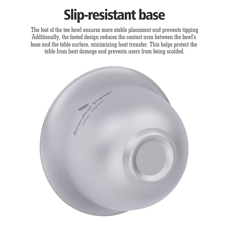 Boundless Voyage 100 ml Titan Gaiwan Traditionelles chinesisches Kung-Fu-Teeset mit Deckel Hitzebeständige doppelwandige Teeschüssel – Detail 6