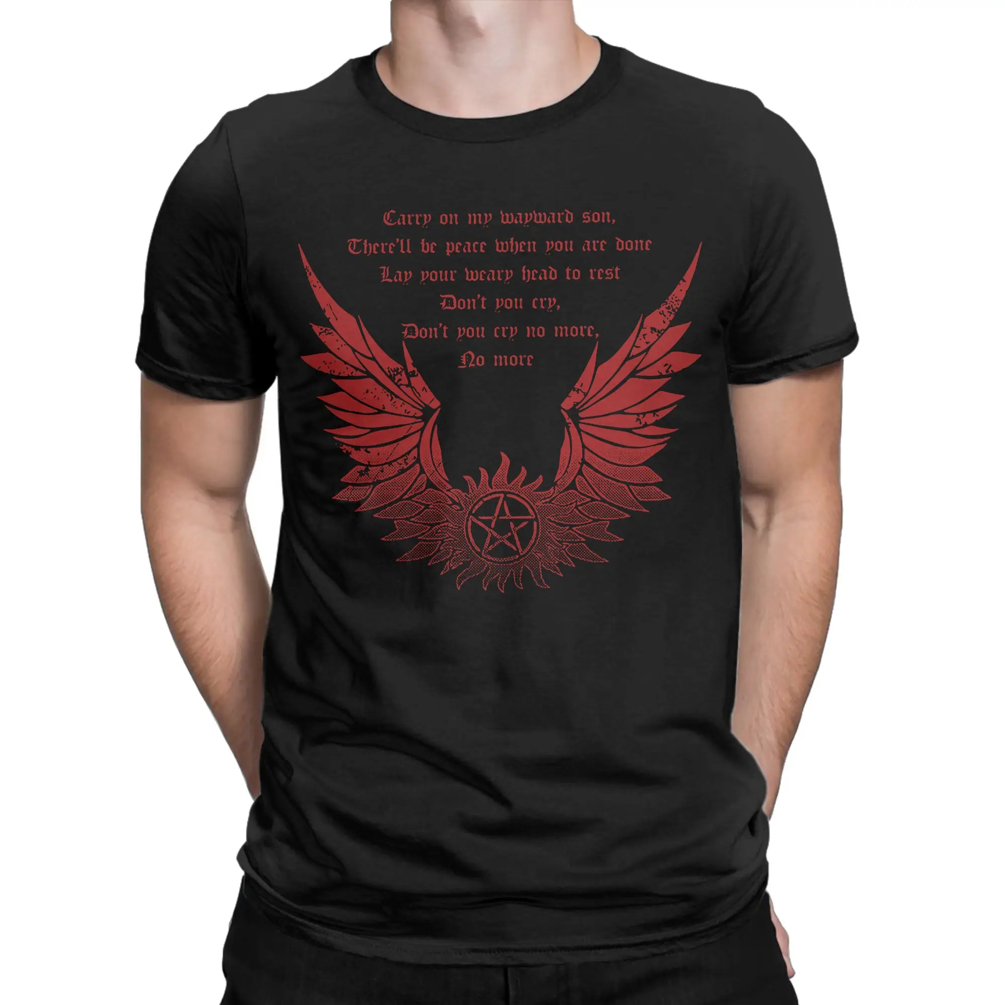 Men Women Carry On Wayward Son T Shirts Supernatural Pure Cotton Clothing Funny Short Sleeve  Tee Shirt New Arrival T-Shirt