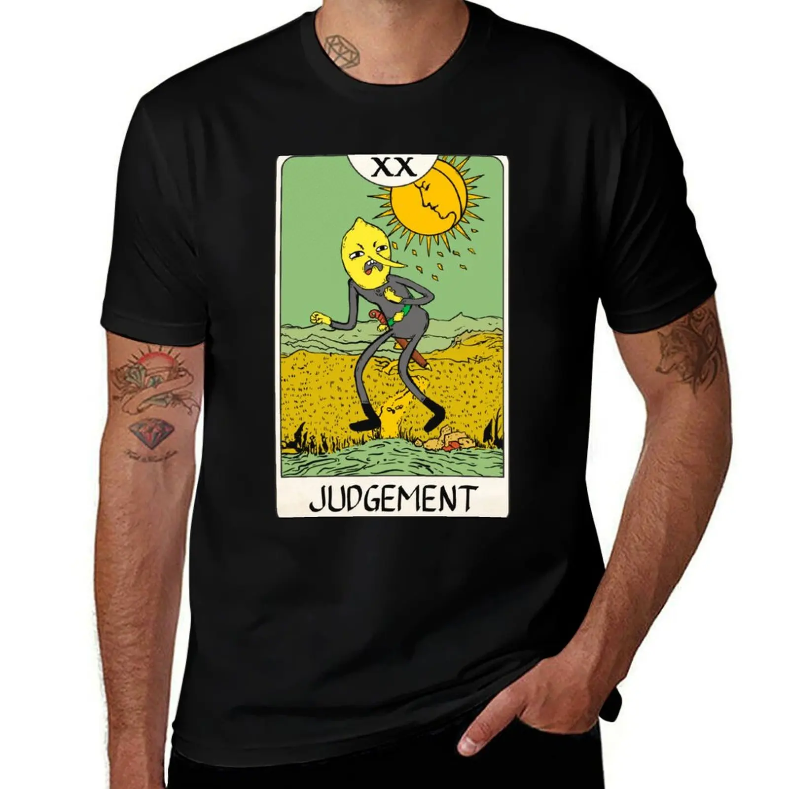 Lemongrab - Tarot Card - Judgement T-Shirt cute tops plus size clothes boys animal print tops mens tall t shirts