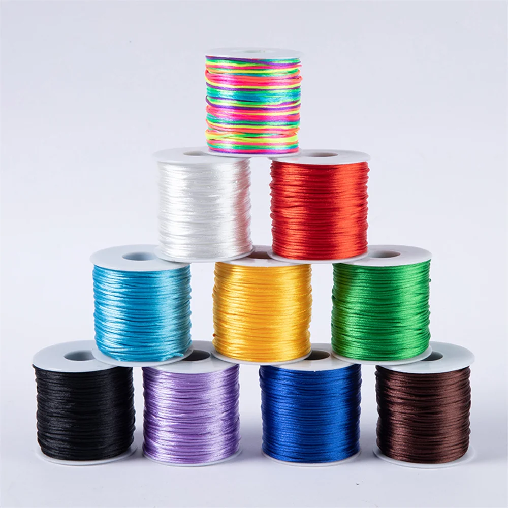 70meters/Roll 1.5mm Nylon Thread Cord Rope Macrame Cords Braided String For DIY Tassels Bracelet Necklace Craft Beading String