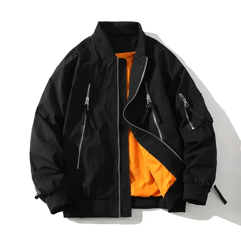 2026 Spring Autumn Men's Jacket American Style Baseball Outwear Zippers Casual Jackets Male Chic Streetwear Coat Couple Clothing