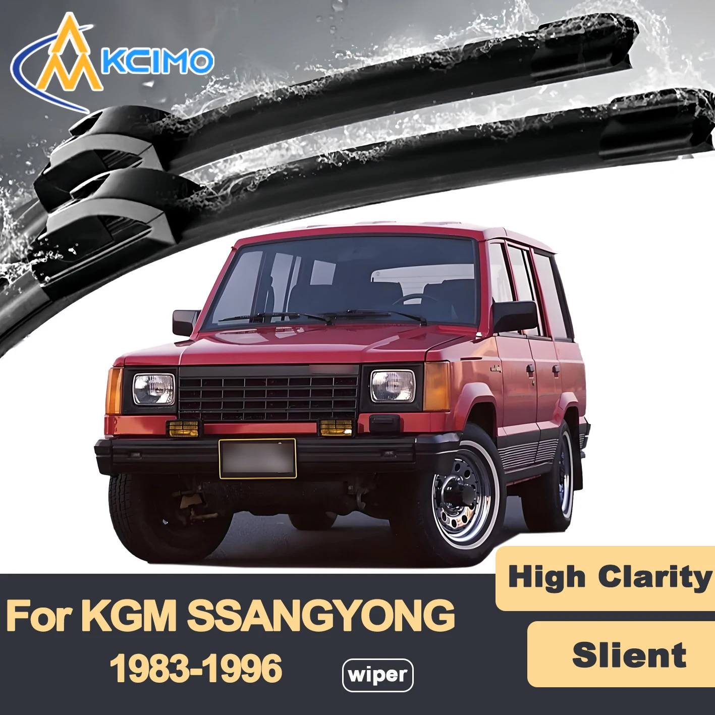 

Premium Rubber Durable Silent Windshield Wiper Blades 2pcs for KGM SsangYong Korando 1983-1996 Front Wiper Blades Set