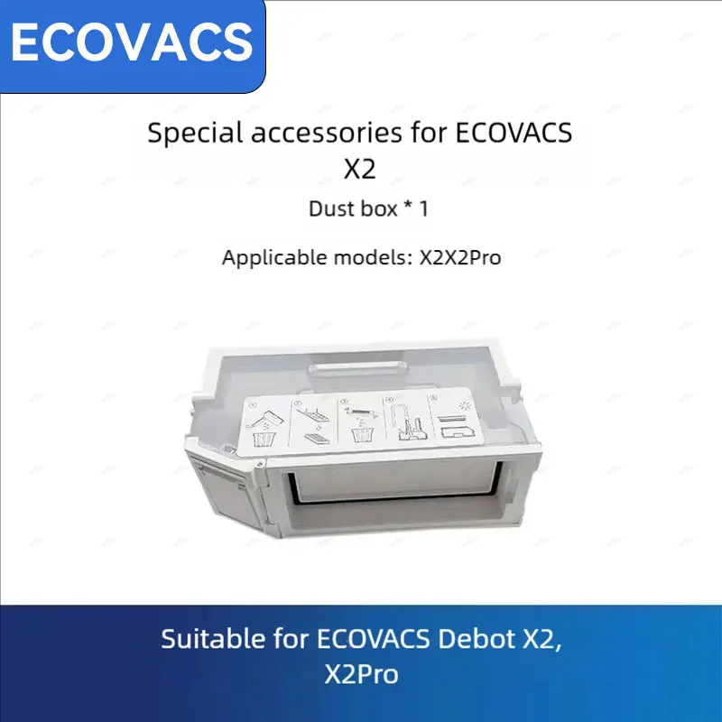 

Ecovacs Deebot X2 omni/ X2 Pro / X2 Robot VacuumOriginal Dust Bin with Slight Scratches and Compatible Filters - Key Accessories