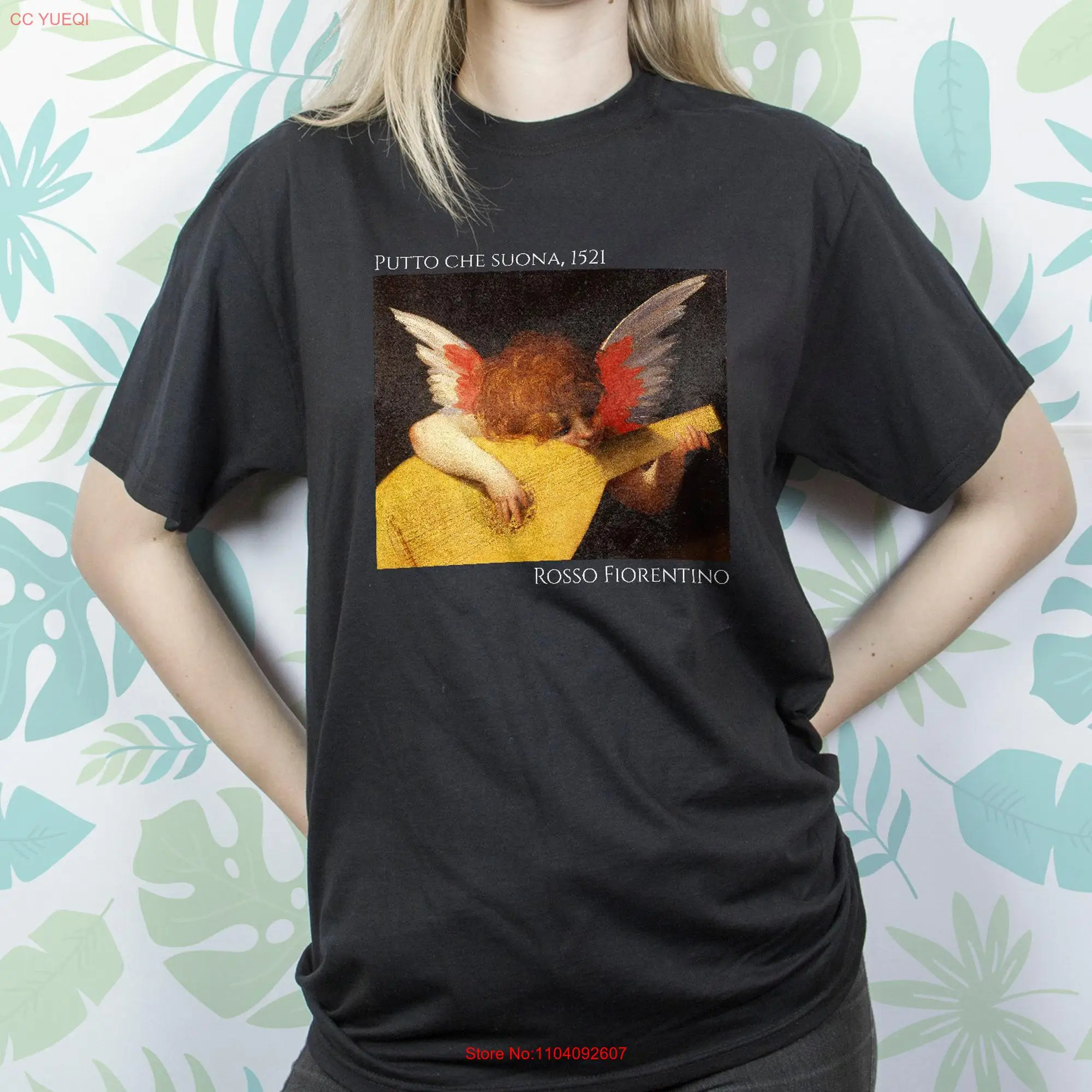 Angel shirt for T Vintage Art Trendy Aesthetic Italian Painting Rosso Fiorentino Music Artsy  long or short sleeves