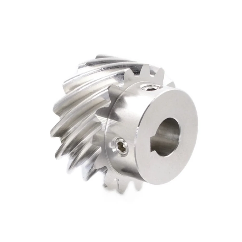 304 Stainless Steel Helical Gear 1M 13/15/20 Teeth 45 Degree Staggered Shaft Helical Gear