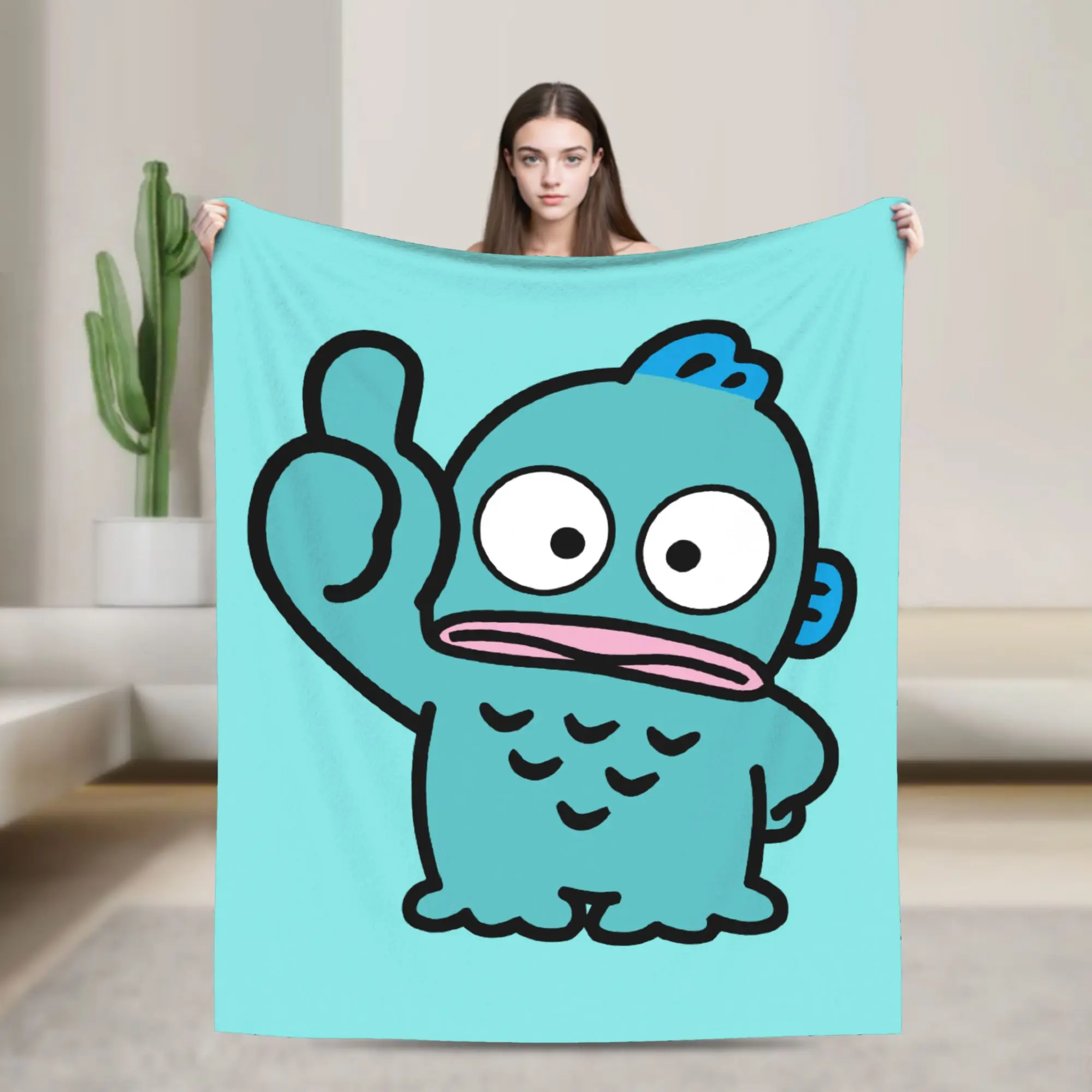 

Cartoon Hangyodon Blankets Flannel Printed Multi-function Ultra-Soft Throw Blankets for Bed Outdoor Rug Piece