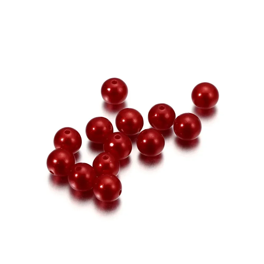 

300pcs 4mm Round ABS Plastic Pearl Loose Beading Straight Hole Beads For Jewelry Making DIY Crafts
