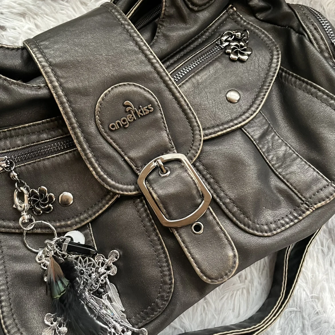 Vintage Y2K Crossbody Bags for Women Сумка Y2k Large Capacity Multi Pocket Shoulder Purses and Handbags Повседневная Сумка view 3