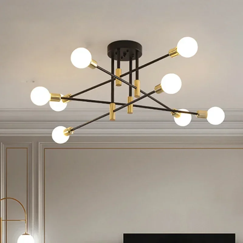 Modern Pendant Lamp For Living Dining Room Bedroom Multihead Chandelier E27 Lighting Fixture Luster Vintage indooor Hanging lamp