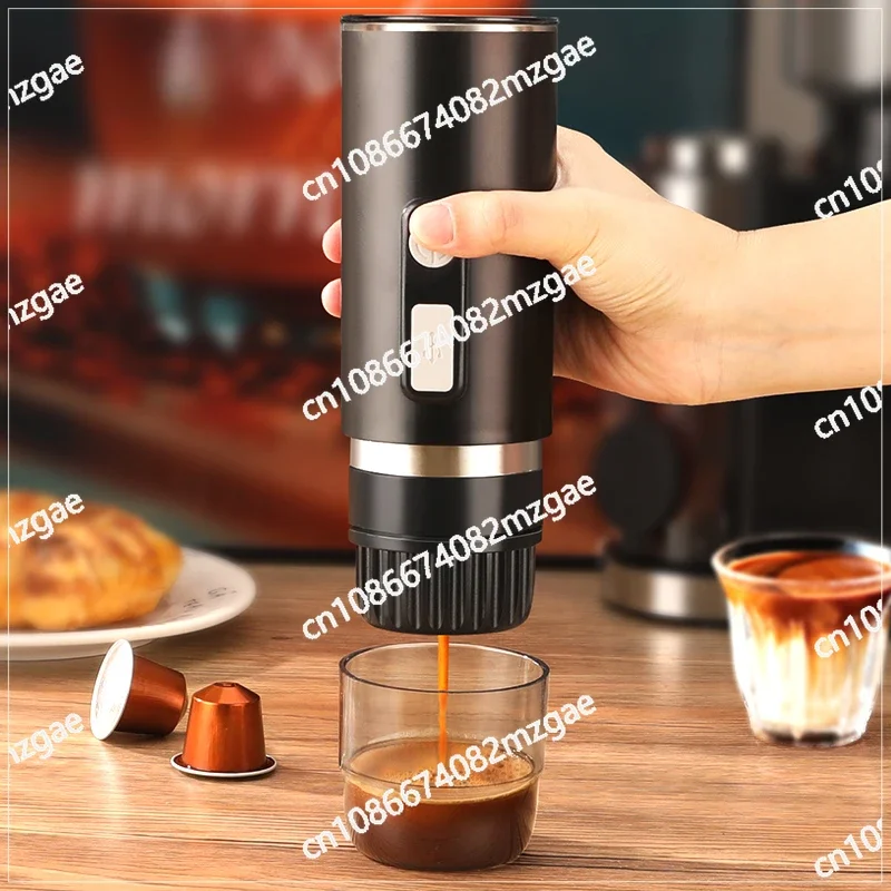 Portable Coffee Machine Electric Small Espresso Powder Capsules Dual Purpose Car Travel Outdoor