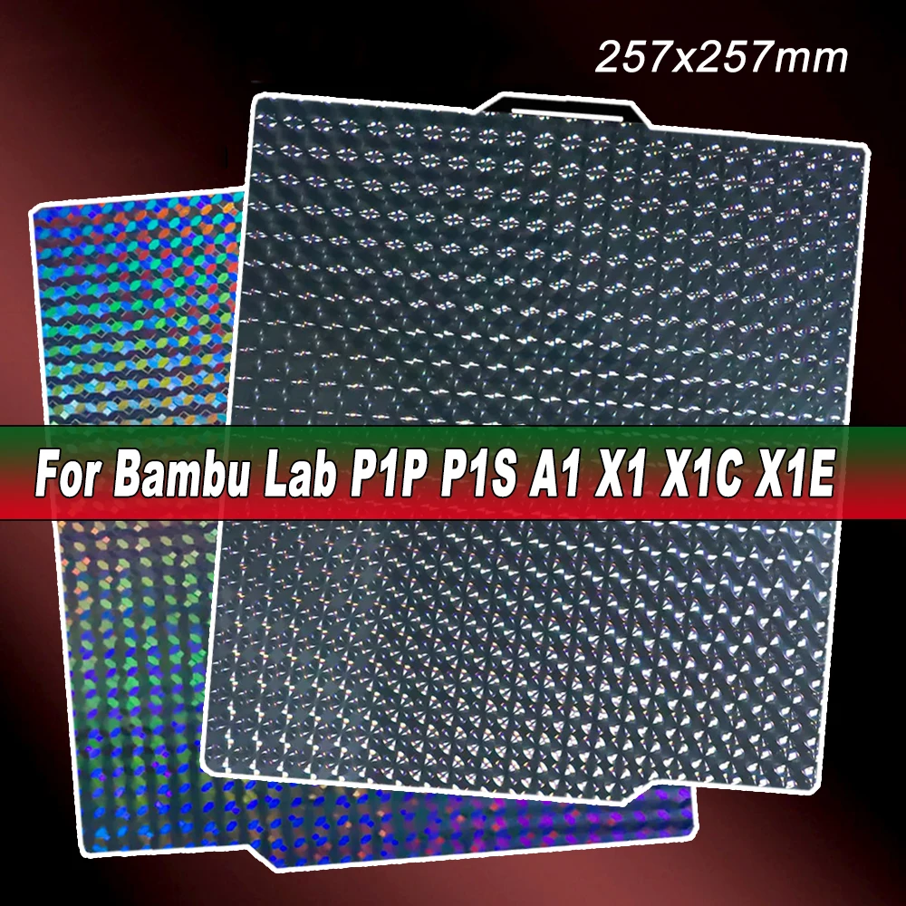 

Для Bambu Lab A1 X1 P1S Сборная пластина Bambulab X1 Карбоновый лист PEI Двусторонняя печать Пружинная сталь для Bambulabs P1P X1E A1 Пластина