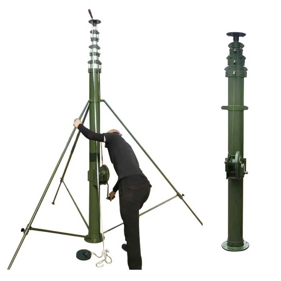 

Telescoping Pole Attachments Crank up Aluminum Poles Telescopic Cctv Camera Mast Pole