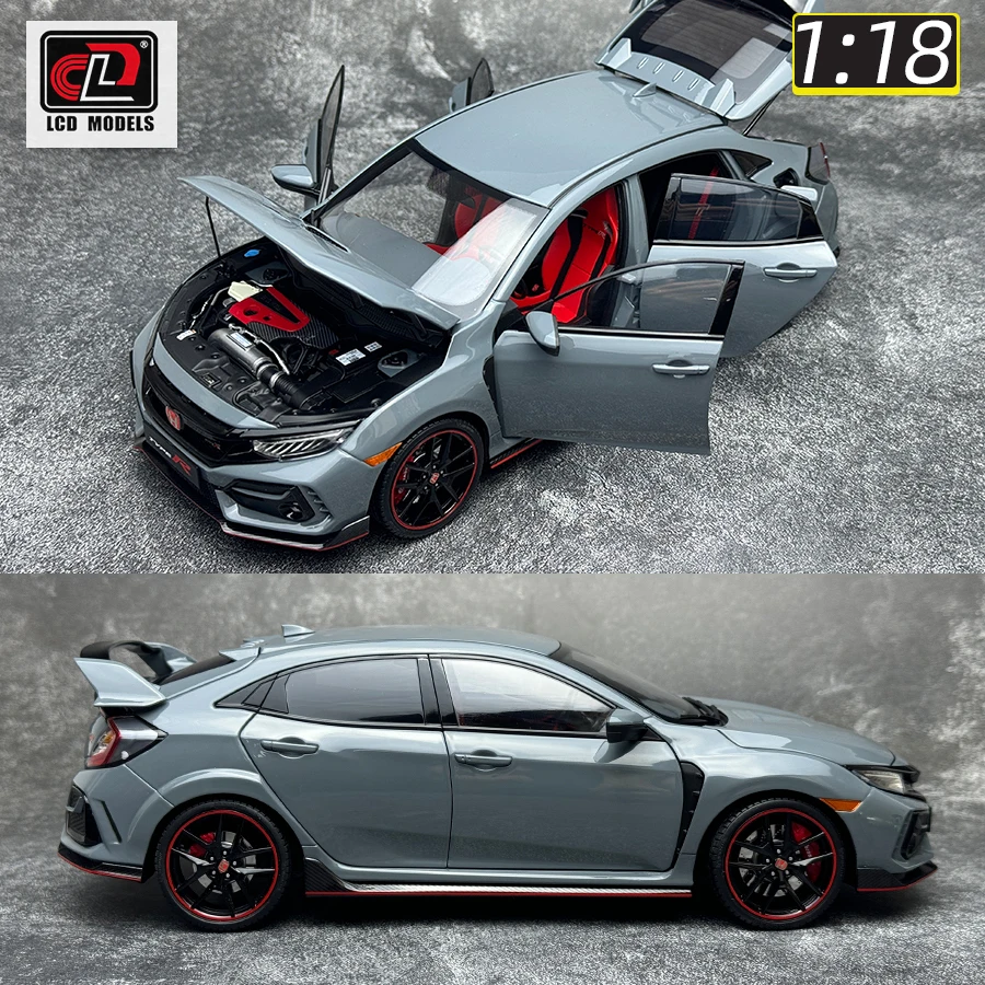 LCD 1/18 Honda Civic TYPE-R FK8 alloy full open car model static display holiday gift collection