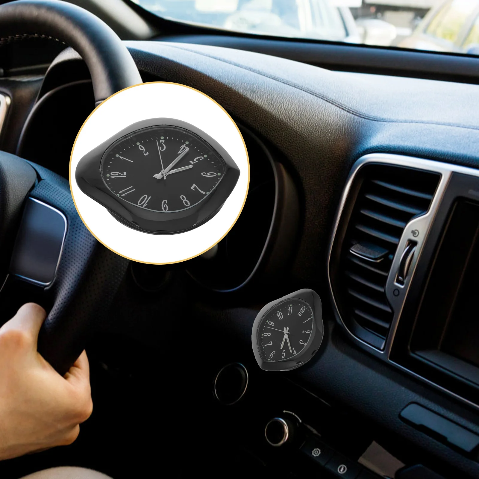 

Car With Large Display Luminous Dashboard Clock For Vehicle Interior Automotive Quartz Clock Mini Car Dash Accessory