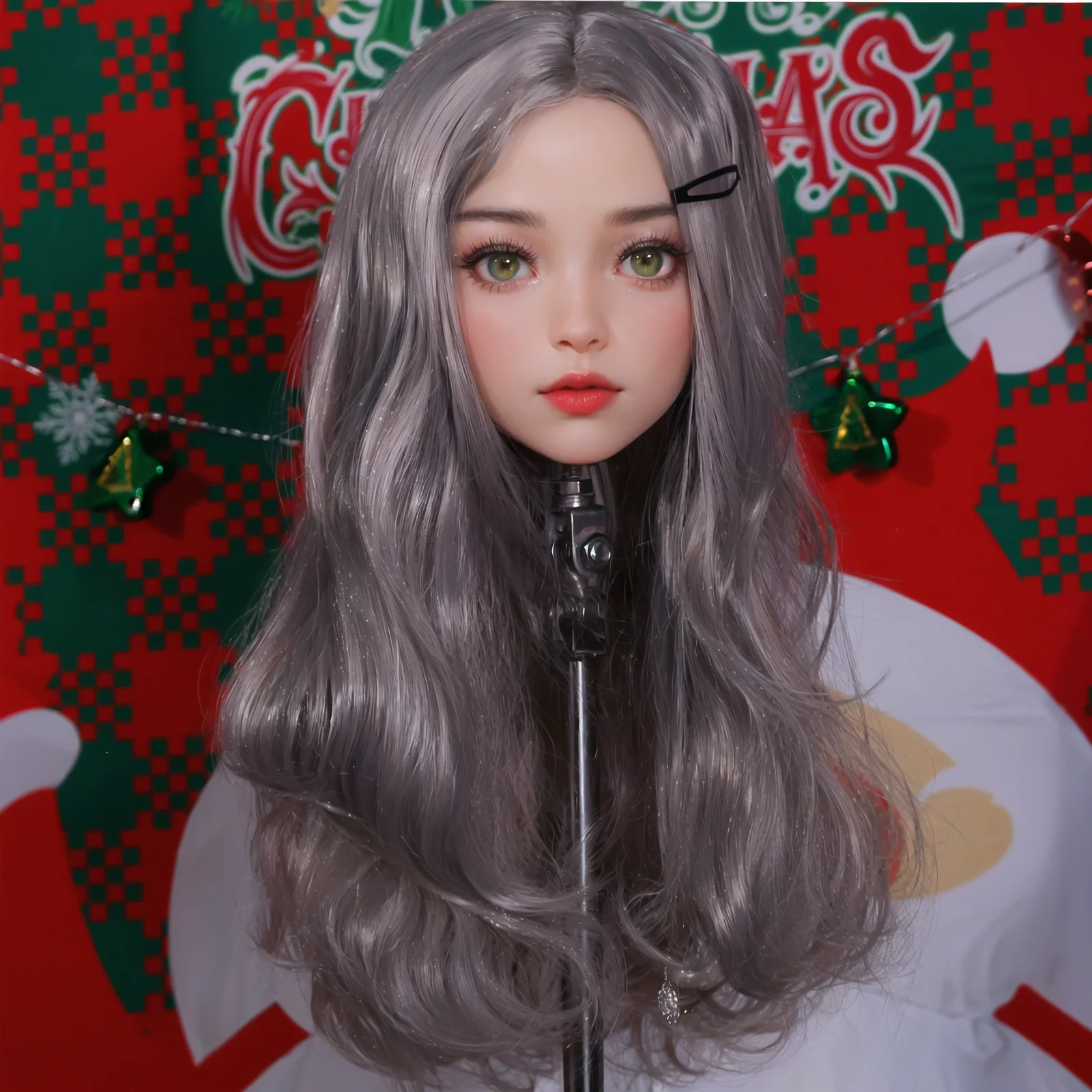 Nowa damska głowa manekina, stof, głowa manekina do treningu fryzjerskiego, model głowy ludzkiej, możliwość zaplatania włosów, idealny prezent dla siebie na Boże Narodzenie