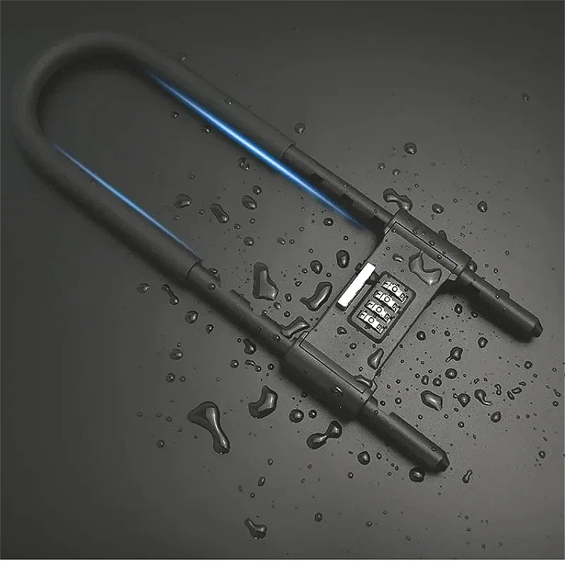 

Waterproof U-shaped Password Lock Double Door Rust Proof Locks Anti-Theft Door Steel Pipe for Household and Commercial Use