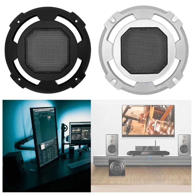 5in Round Speaker Grill Circle Covers,Speaker Decoration Protective Grills Covers for Car Speaker, Home Speaker