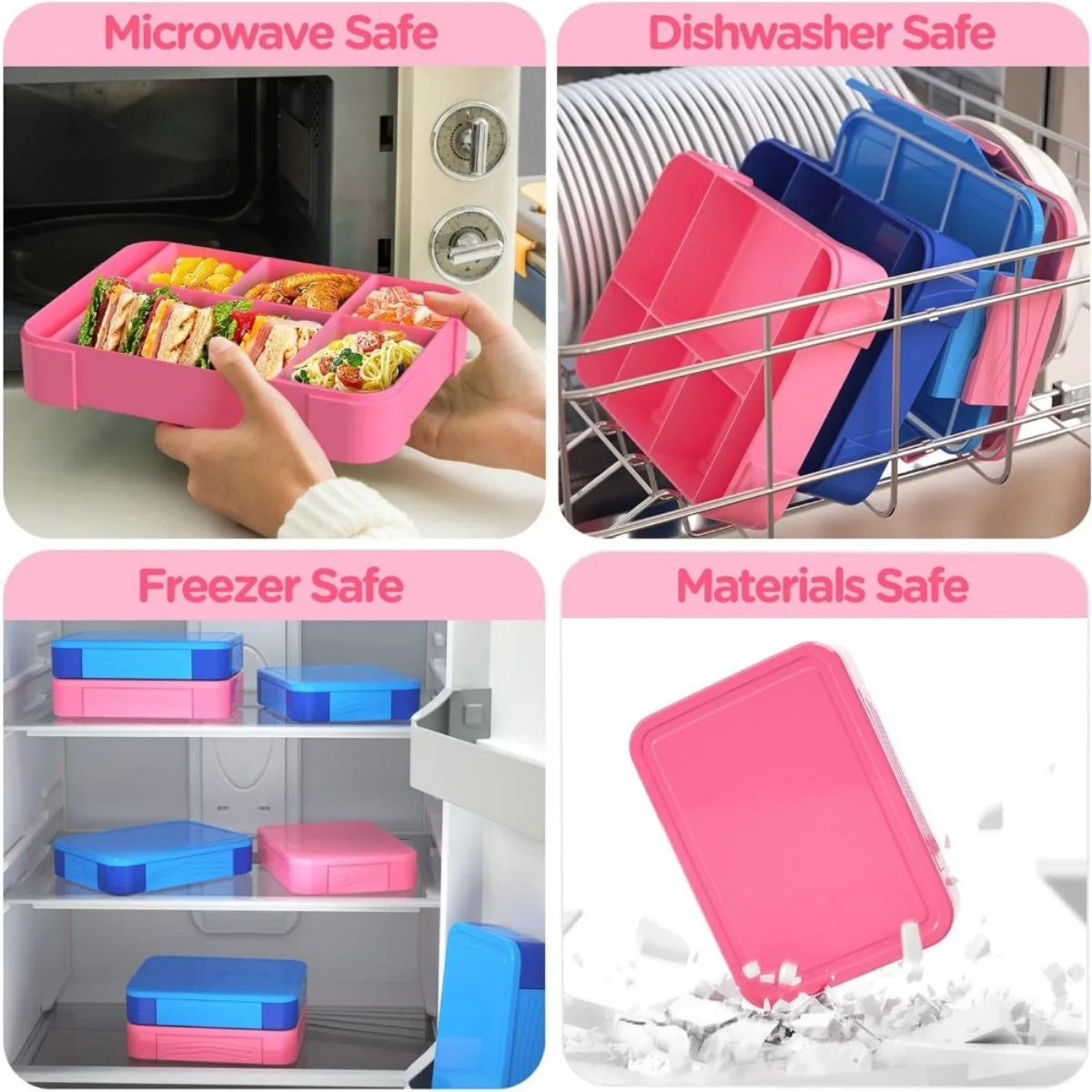 Children and Students 1330ml Leakproof Lunch Boxes Sealed in Compartments Fruit Boxes Salad Boxes Microwave Heating Bento Box