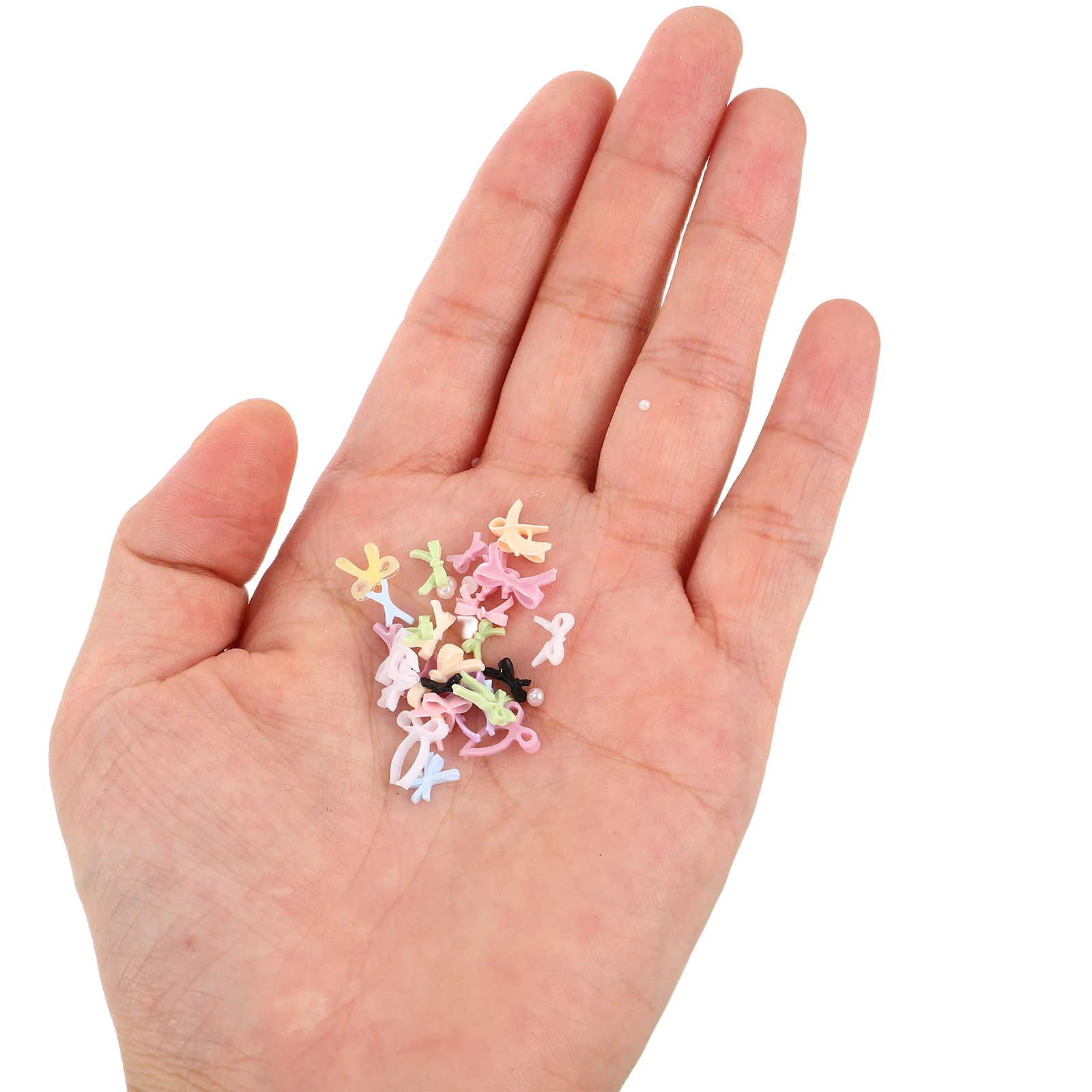 

1 Box Nail Charms Mixed 3D Bow Resin Decorations 12 Compartment DIY Fingernail Embellishments Cute Cartoon Sweet Style Nail Art