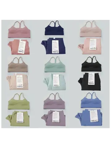 2 peças conjunto de yoga feminino roupas esportivas ginásio superior em forma de y sutiã fitness cintura alta leggings treino roupas esportivas