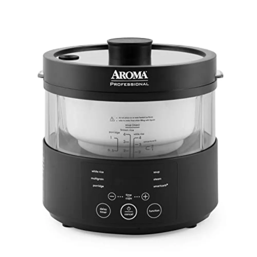 Housewares Professional 8-Cup Cooked SmartCarb Multicooker with Flavor-Lock Food Steamer for Low-Carb Rice and Grains Features