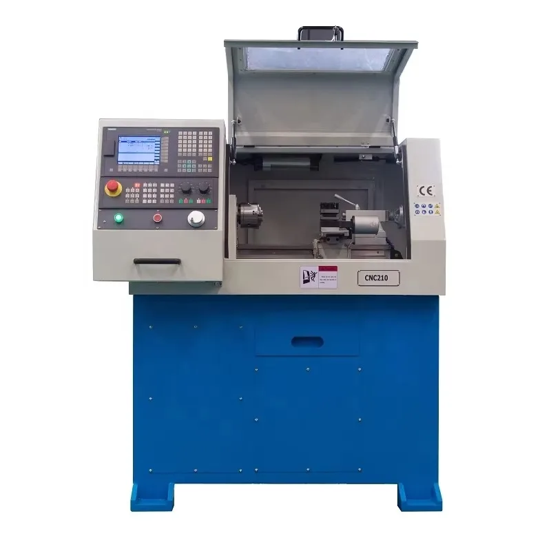 2026 CNC210 Small Automatic CNC Lathe Processing Metal Turning Lathe Special Design for Education Torno Para Metal Mesin Bubut