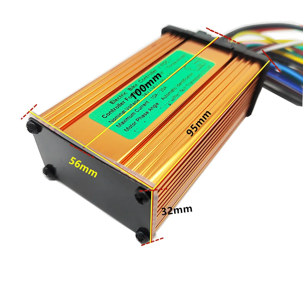 Electric Bike/Bicycle E-bike E-scooter Brushless Controller 24V 36V 48V 250W 350W  10A 12A 15A 18A 20A with Twist Thumb Throttle