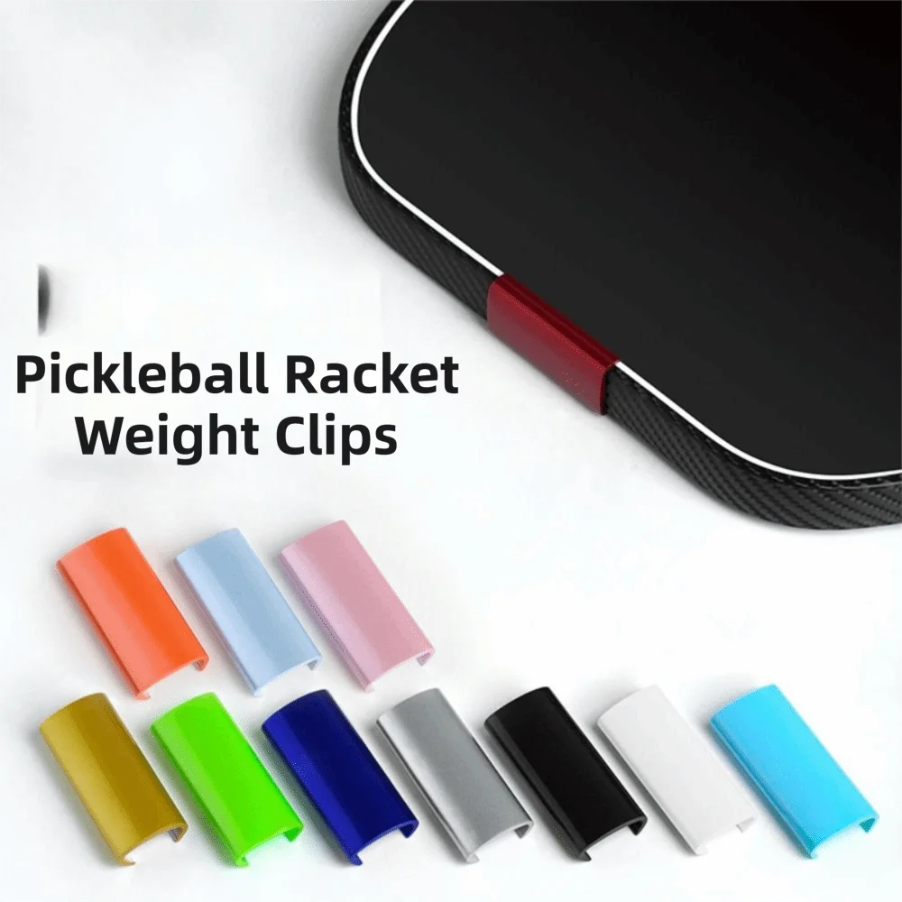5Pcs Fit for 16mm Pickleball Paddle Edge Protector Decorative Shock Absorption Edge Protector Clips Weighted Blocks Colorful