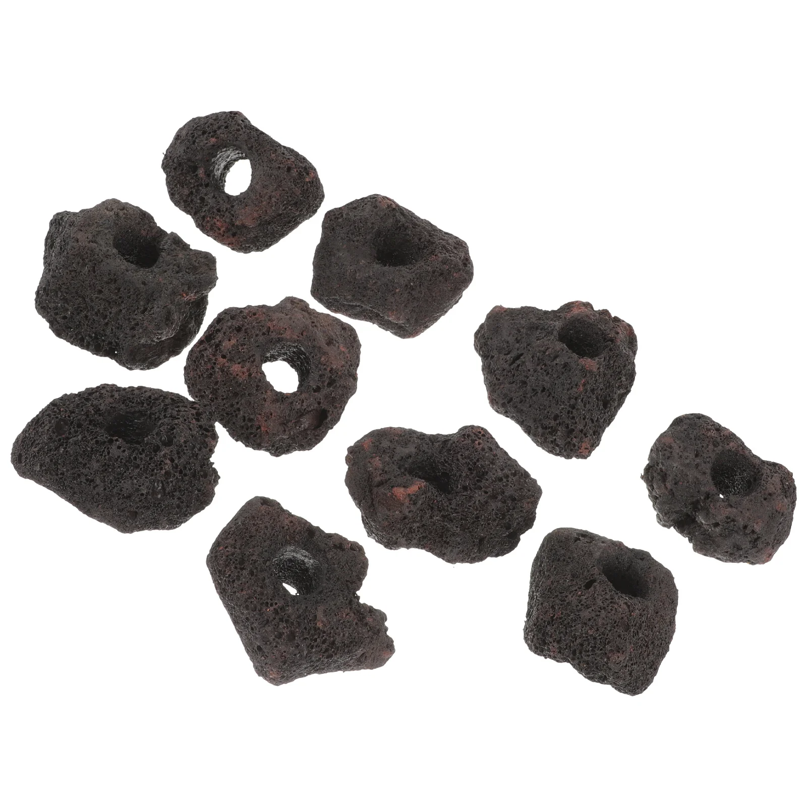 

10 Pcs Volcanic Stone Ring Aquatic Plant Fixed Holder Fish Tank Decors Water Plants Base nament Pet Supplies