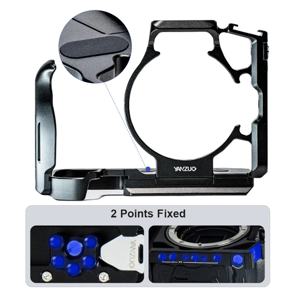 YANZUO Camera Rabbit Cage For Canon R7 Stabilizer Protection Frame 2 Points Fixed Quick Release Bracket Metal Camera Cage