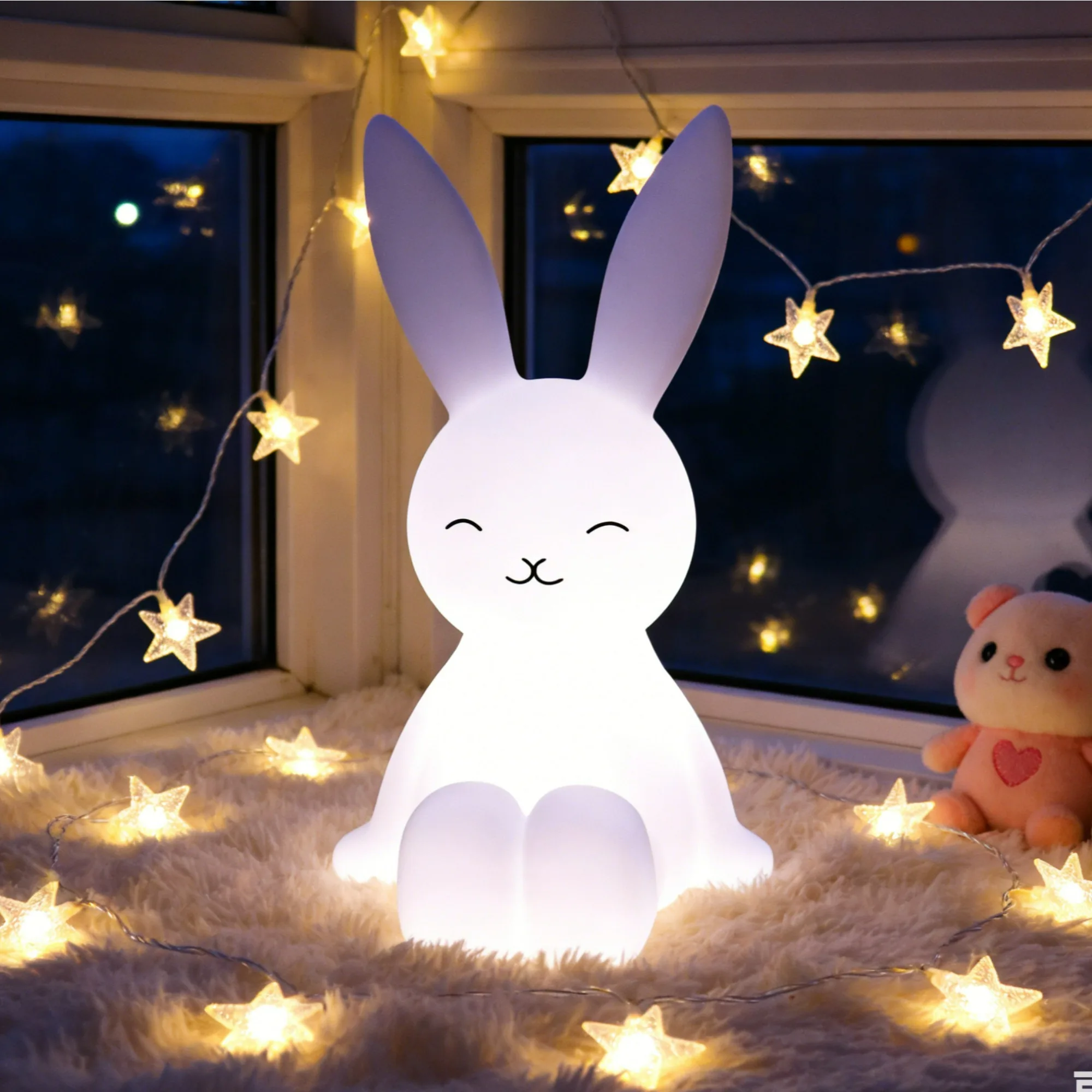Cute Lighting Rabbit Mood Light Night Light LED Lights Amps for Room Writing Lamp Desk Lamp Children\'s Night Lamp Gift