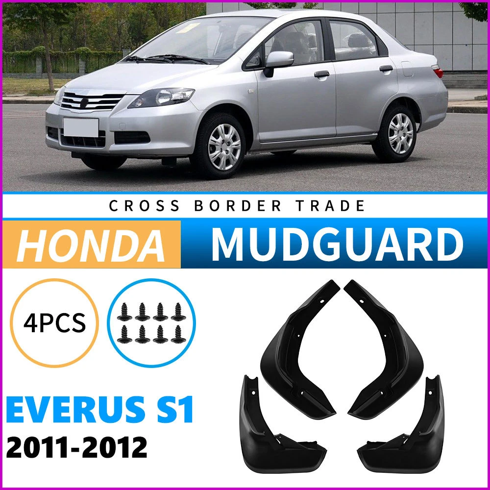 Mudflaps Mudguards for Honda Everus S1 2011-2012 Mudguards Tire Fenders Mud Flaps Front Rear Wheels Guards Accessories 4x Tyre