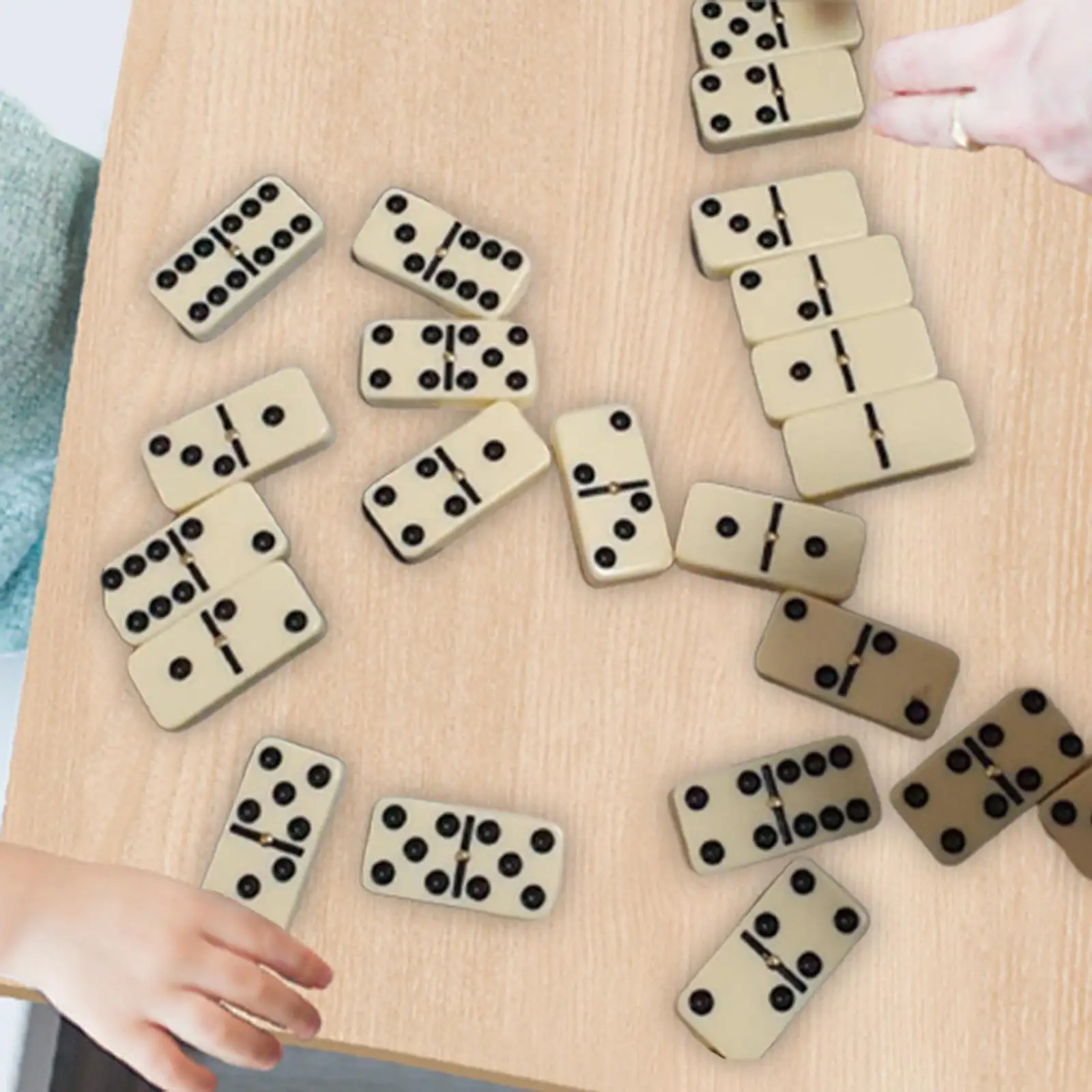 

Double Six Dominoes Set, Fun and Engaging Table Game, 28 Dominoes in Portable Case for Entertainment
