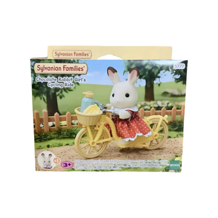 Sylvanian Families Chocolate Bunny Sister And Bike Set Dolls Plush Doll Small High SBEJZ-2407-0066