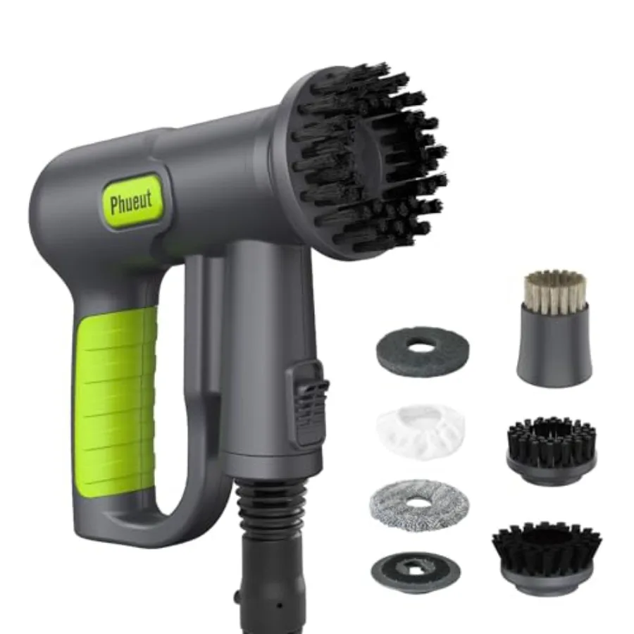 Electric Spin Scrubber Cordless 2 Speeds Power Cleaning Brush 150 Mins Runtime Rechargeable Shower Scrubber with 9 Replaceable