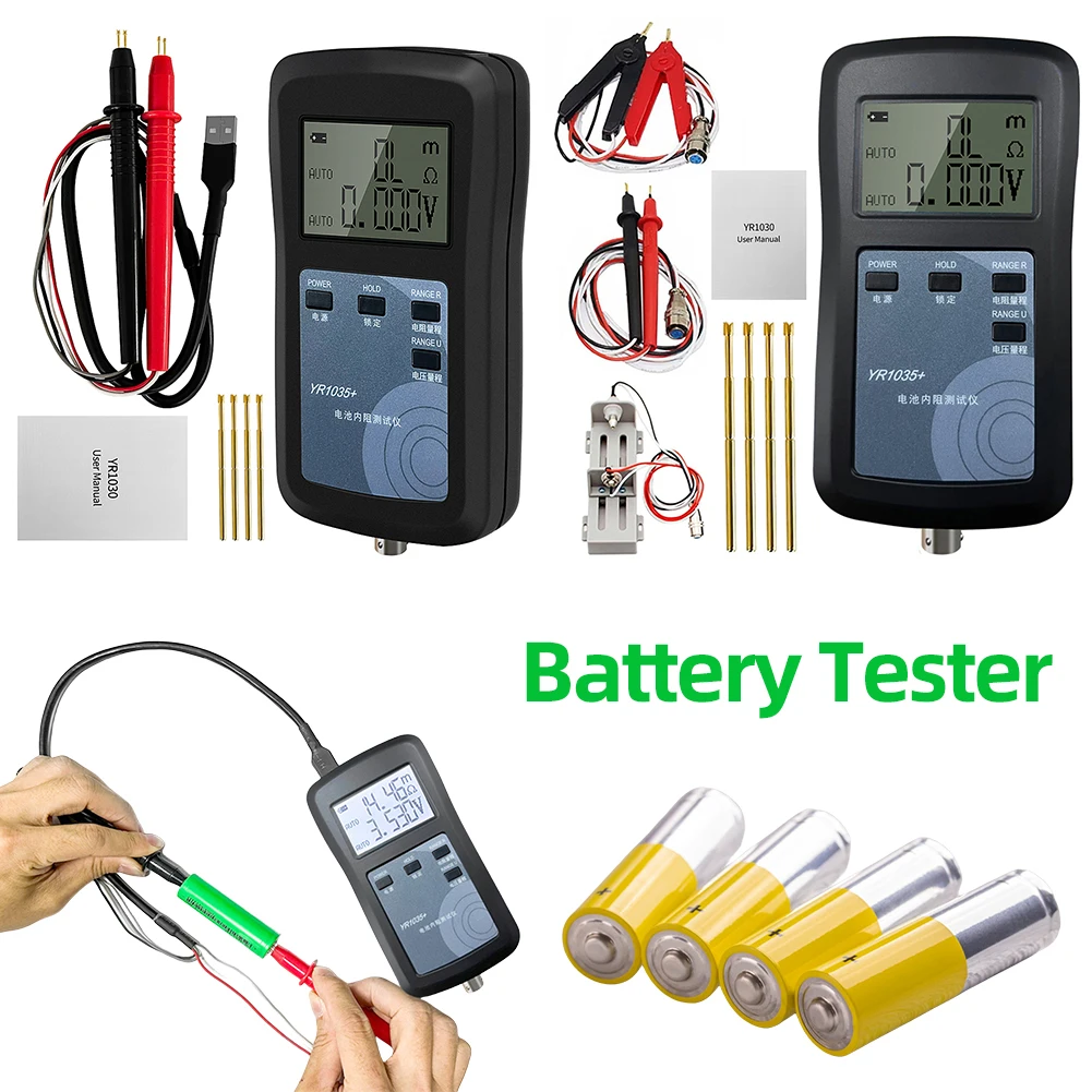 YR1035+ High Precision Lithium Battery Internal Resistance Test Instrument 4-Wire Electric Vehicle Group 18650 Battery Tester