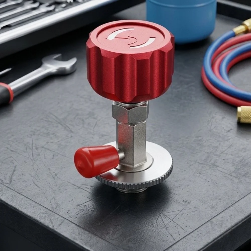 Adjustable R134A Quick Coupler Kit Featuring Blue and Red Marked Connectors for Clear High Low Side Identification