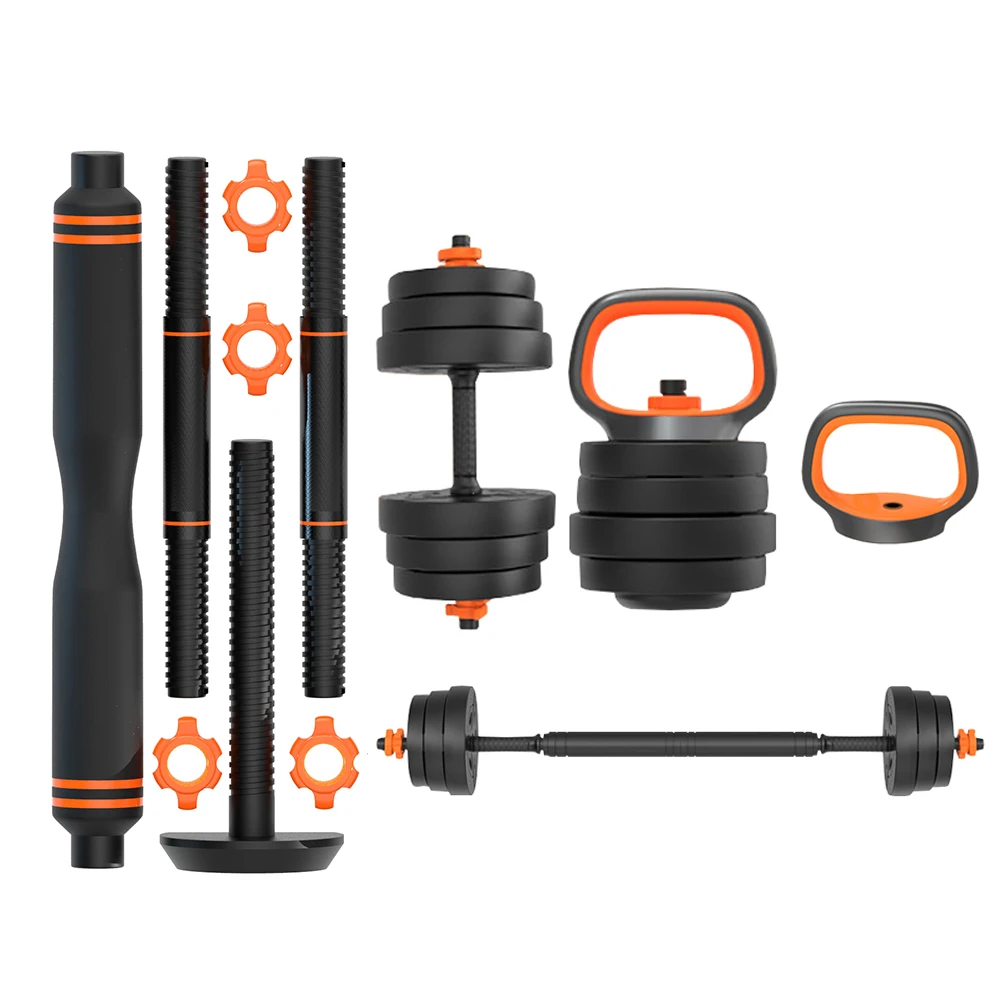 Adjustable 6 in 1 Barbell Dumbbell Weights Set Weight Training Kit