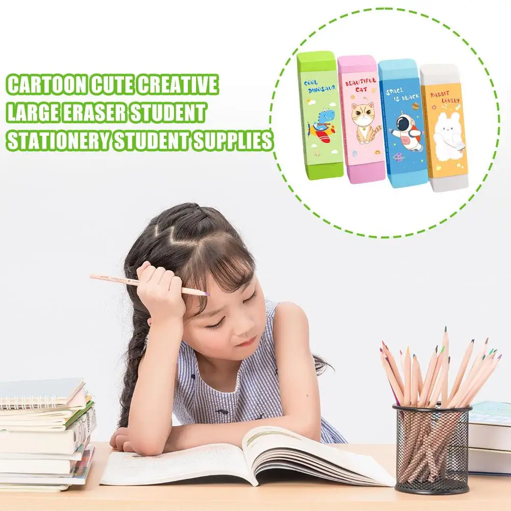 Cute Cartoon Giant Eraser - Safe For Students - Oversized Eraser For Sketching And Writing - Correction Supplies Stationery Y5E5