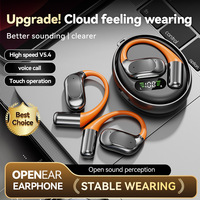 OWS Open Bluetooth Earphones Double Ear Long Life High Power Wireless Headphones Metal Rotary Waterproof Noise-cancelling Earbud