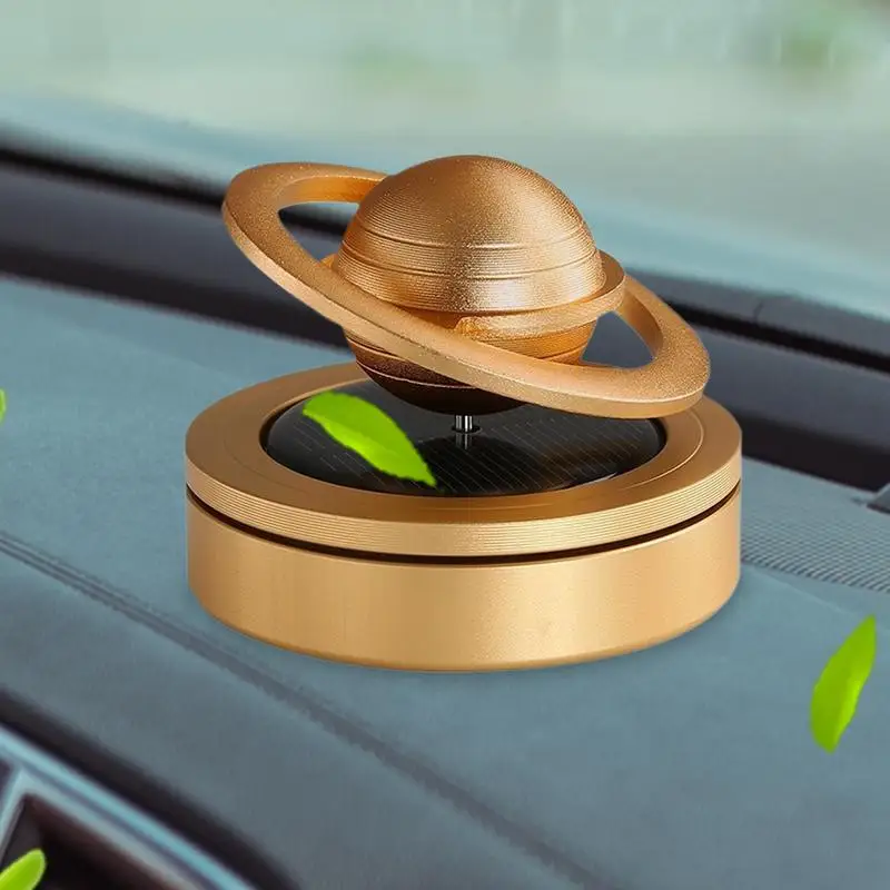 Solar Energy Air Purifier For Car Lasting Car Fragrance Air Freshener Double Ring Suspension Rotating Long-lasting Fragrance