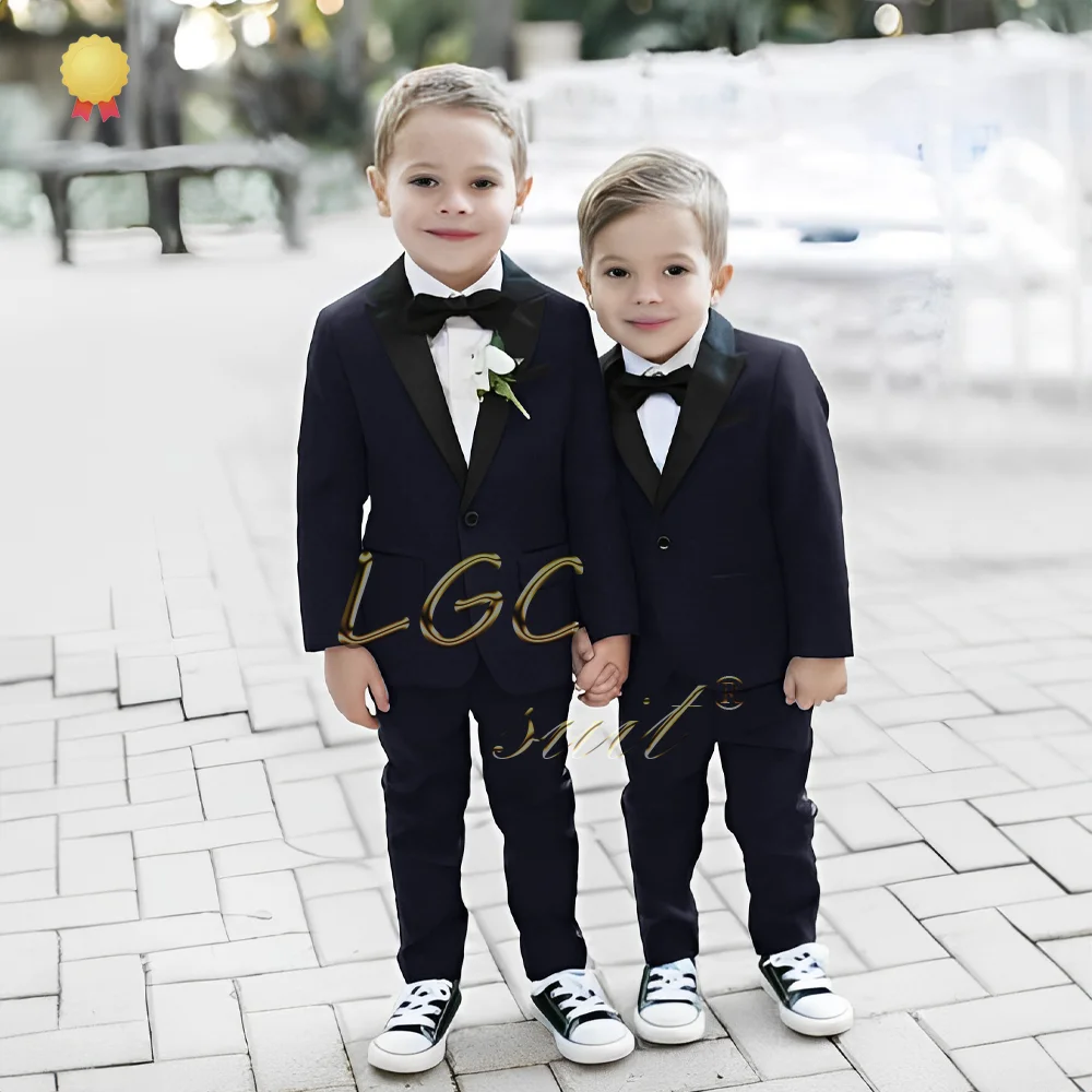 Costume de Mariage à Châle à Bouton Unique pour Garçon de 2 à 16 Ans, Veste + Pantalon, Personnalisé