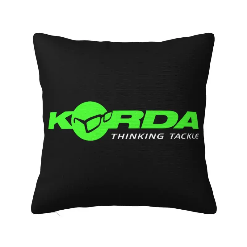 

Korda Fishing Logo Pillow Living Room Decoration Nordic Fish Carp Fisherman Gift Outdoor Cushions Square Pillowcase