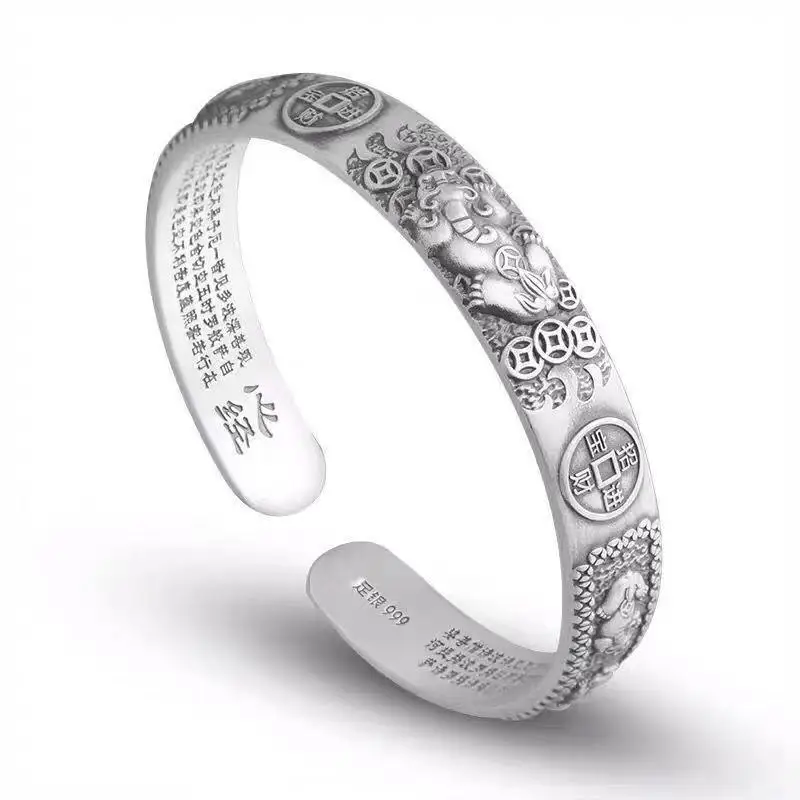 Men\\\'s Personalized Retro Ethnic Animal Pixiu Bangles Men Women Cuff Bracelets Casual Jewelry Gifts