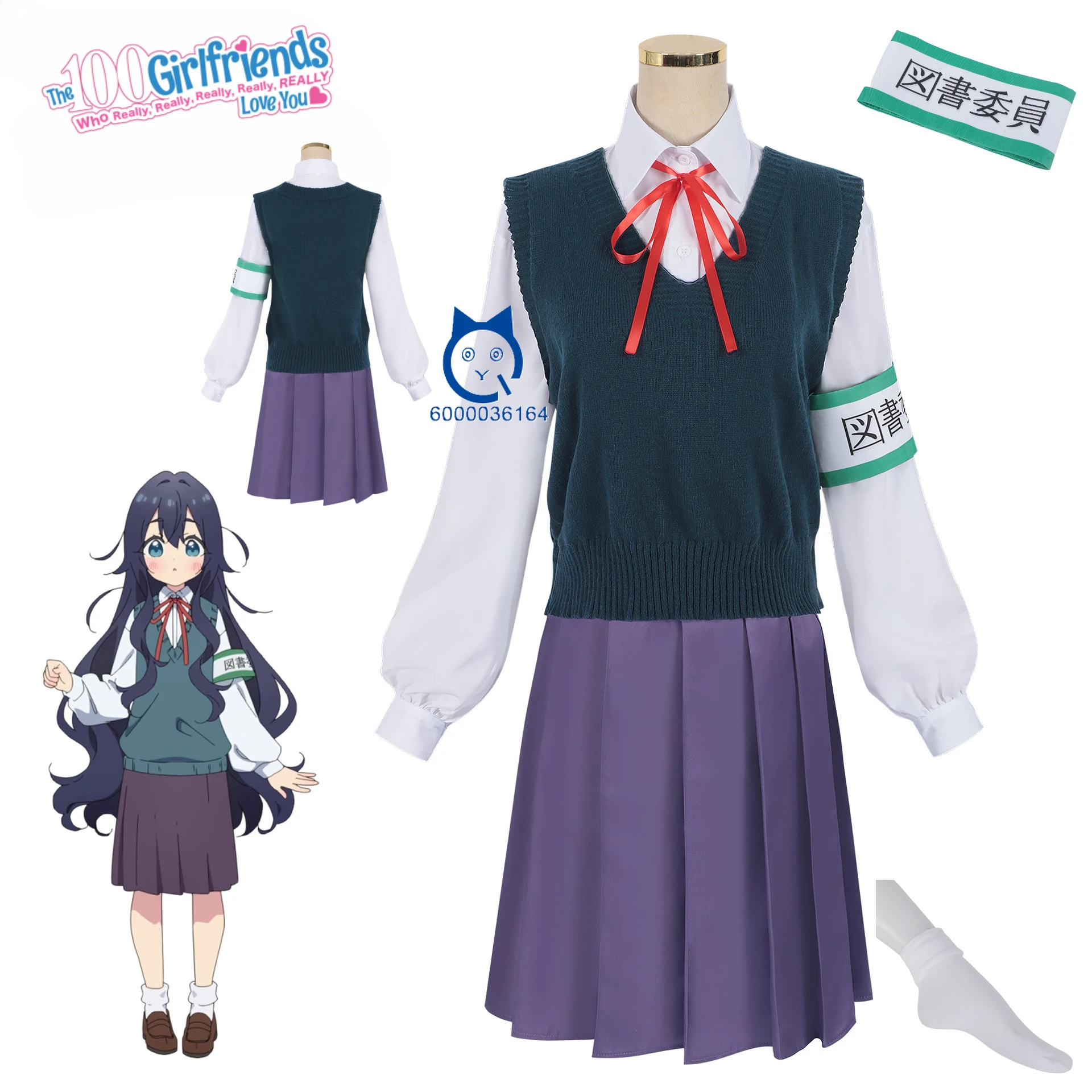 

100 Girlfriends Anime Haomoto Shizuka Cosplay Costume Japanese Role Playing School Uniform for Women Halloween Party Comic Con